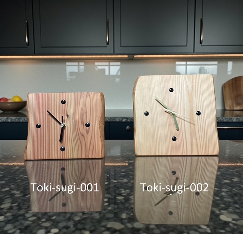 Toki-Sugi-001/002-吉野杉のシンプル時計